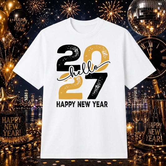 Cheers to 2027 – New Year Celebration DTF Transfer – by Ink Rush – Premade Transfers – DTF Transfers, Apparel Decor