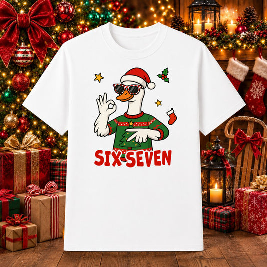 Christmas Goose with Santa Hat – Festive Animal DTF Transfer – by Ink Rush – Premade Transfers – DTF Transfers, Apparel De...