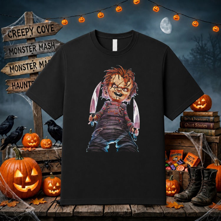 Chucky Horror Movie – Halloween DTF Transfer – by Ink Rush – Premade Transfers – DTF Transfers, Apparel Decorating