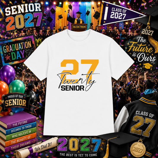 CLASS OF SENIOR 2027 – Graduation DTF Transfer – by Ink Rush – Premade Transfers – Senior 2027, Graduation