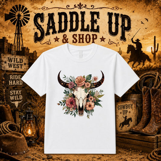 Cowboy Hat Revolver Badge – Western DTF Transfer – by Ink Rush – Premade Transfers – Western, Apparel