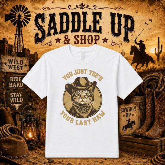 Cowboy Rhythm Western Bull Skull – DTF Transfer – by Ink Rush – Premade Transfers – Western, DTF Transfers