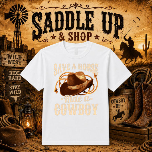 Cowboy Up Cow Skull – Western DTF Transfer – by Ink Rush – Premade Transfers – Western, Apparel Decoration