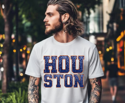 HOUSTON TEXAS Cow Skull & Stars – Texas DTF Transfer