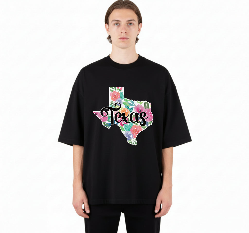 Texas Home State Pride Floral – DTF Transfer