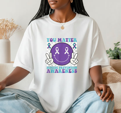 You Matter Semicolon – Mental Health Awareness DTF Transfer