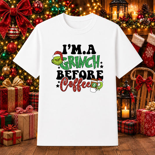 "Don't Be a Grinch" – Christmas DTF Transfer – by Ink Rush – Premade Transfers – DTF Transfers, Apparel Decor