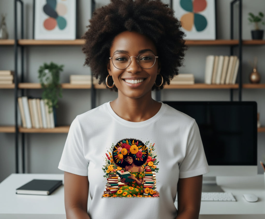 Vibrant Afro Silhouette – Black History DTF Transfer