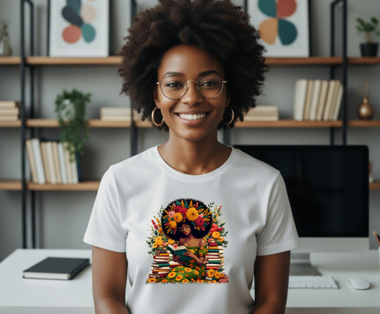 Vibrant Afro Silhouette – Black History DTF Transfer