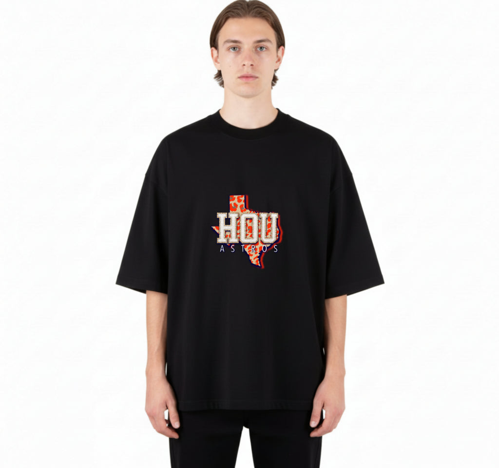 HOUSTON Chenille Text – City Pride DTF Transfer