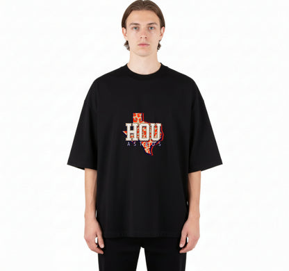 HOUSTON Chenille Text – City Pride DTF Transfer