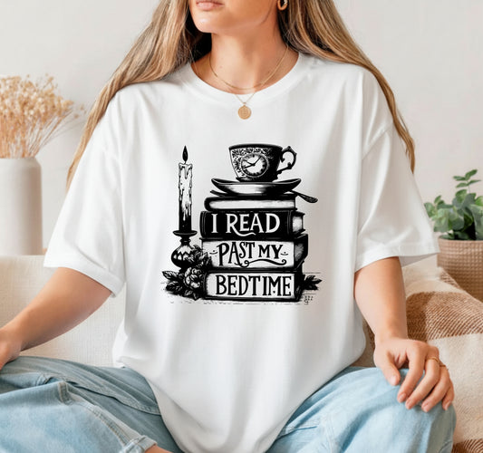 I Read Past My Bedtime – Book Lover DTF Transfer
