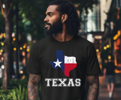 TEXAS PROUD TEXAN PATRIOT – Patriotic Map DTF Transfer