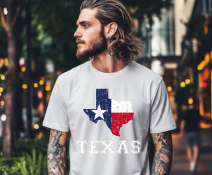 TEXAS PROUD TEXAN PATRIOT – Patriotic Map DTF Transfer