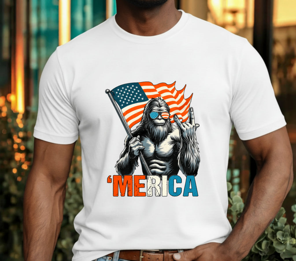 "Land of the Free" Distressed Flag – Patriotic 4th of July DTF Transfer