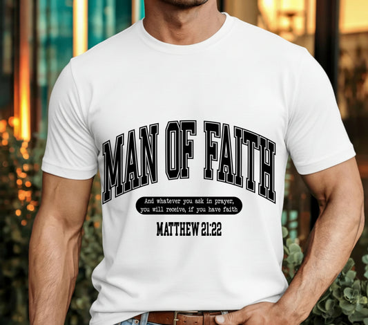 Man of Faith Matthew 4:4 – Christian DTF Transfer