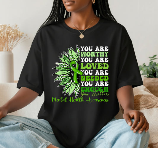 Motivational Support Warrior Mental Health Awareness – DTF Transfer