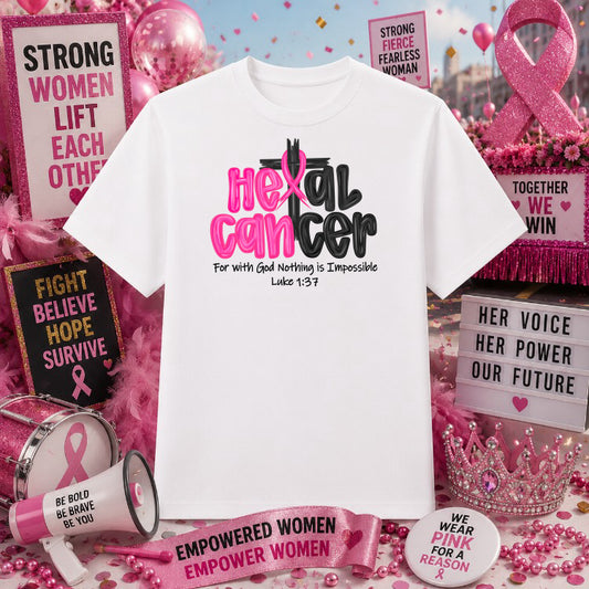 FAITH HOPE FIGHT CURE Pink Ribbon – Breast Cancer Awareness DTF Transfer – by Ink Rush – Premade Transfers – Breast Cancer...