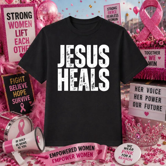 Faith Over Fear – Breast Cancer Awareness DTF Transfer – by Ink Rush – Premade Transfers – Breast Cancer Awareness, DTF Tr...