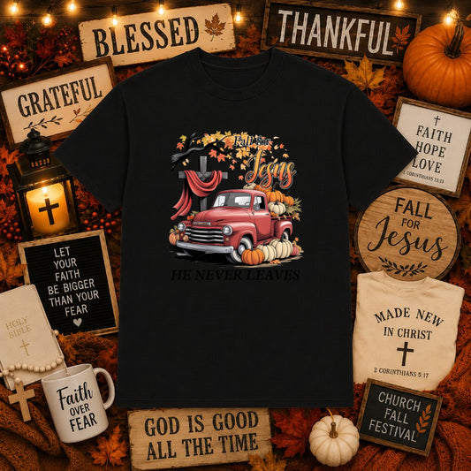 FAITH OVER FEAR – Christian Fall DTF Transfer – by Ink Rush – Premade Transfers – Christian, Apparel Decoration