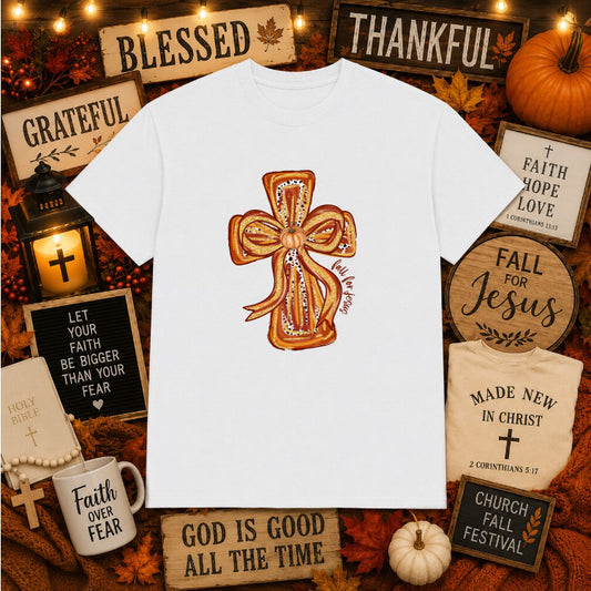 Fall Is For Faith – Christian DTF Transfer – by Ink Rush – Premade Transfers – Christian, Apparel