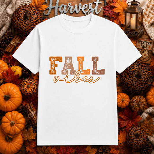 Fall Vibes – Autumn Seasonal DTF Transfer – by Ink Rush – Premade Transfers – Autumn, Apparel Decor