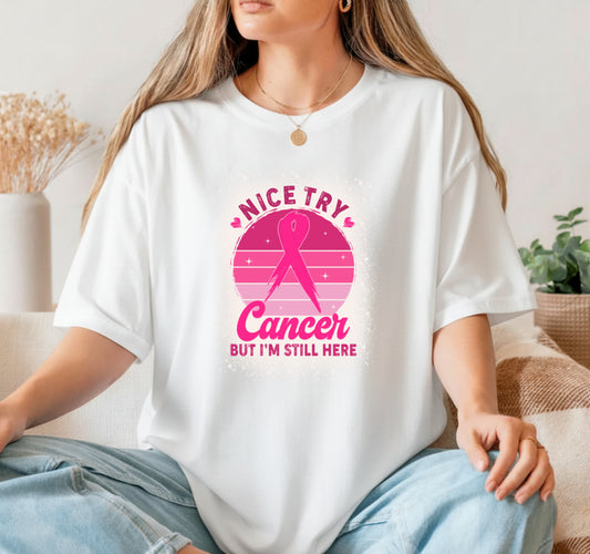 Floral Ribbon Breast Cancer Awareness – DTF Transfer