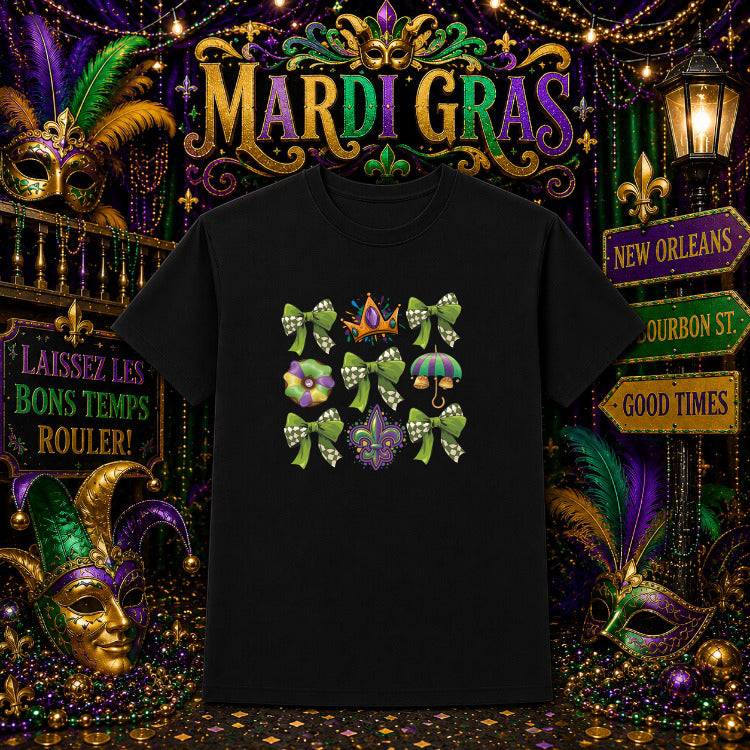 Feathered Mardi Gras Mask – DTF Transfer – by Ink Rush – Premade Transfers – Mardi Gras, Apparel Decor