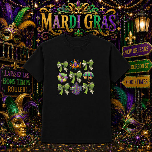 Feathered Mardi Gras Mask – DTF Transfer – by Ink Rush – Premade Transfers – Mardi Gras, Apparel Decor