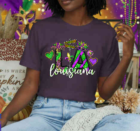 Mardi Gras Mask Fleur-de-lis – Celebration DTF Transfer