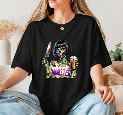 'I'm Just Here for the Boos' Ghost Martini – Halloween DTF Transfer