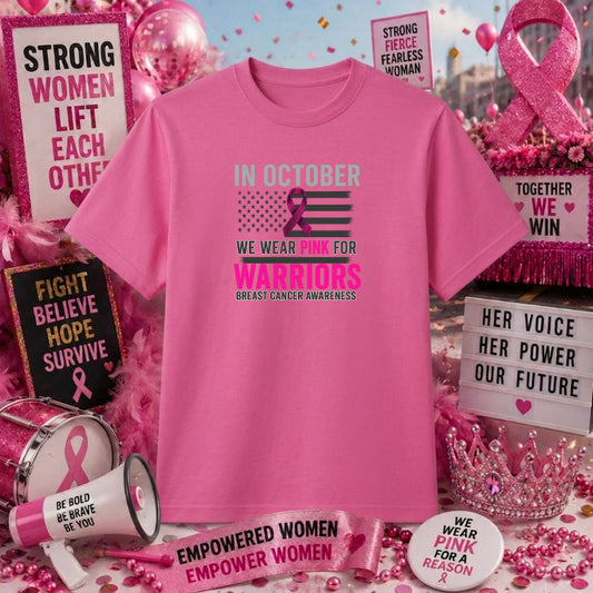 FIGHT FOR THE CURE – Breast Cancer Awareness DTF Transfer – by Ink Rush – Premade Transfers – Breast Cancer Awareness, App...
