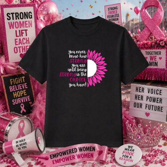 FIGHT LIKE A GIRL – Breast Cancer Awareness DTF Transfer – by Ink Rush – Premade Transfers – Breast Cancer Awareness, DTF...