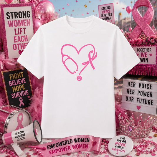 Fight Like a Girl – Breast Cancer Awareness DTF Transfer – by Ink Rush – Premade Transfers – Breast Cancer Awareness, Prem...