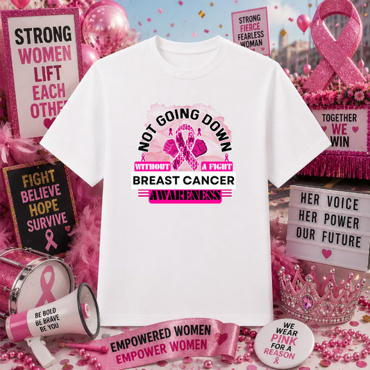 "Fight Like a Girl" Breast Cancer Awareness – DTF Transfer – by Ink Rush – Premade Transfers – Breast Cancer Awareness, Ap...