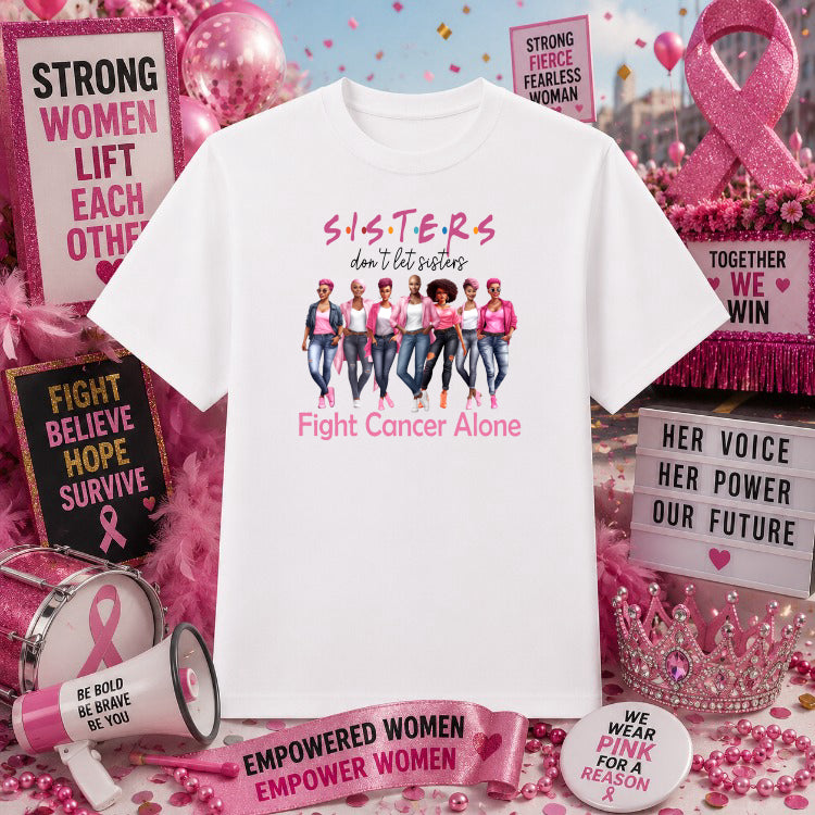 FIGHT THE FIGHT Pink Ribbon – Breast Cancer Awareness DTF Transfer – by Ink Rush – Premade Transfers – Breast Cancer Aware...