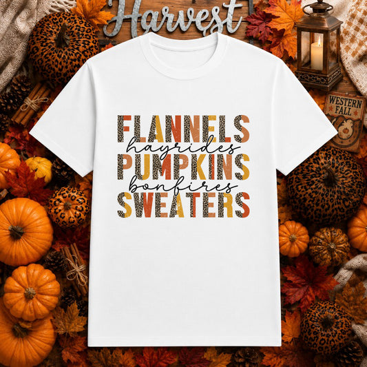 Flannels Pumpkins Sweaters – Fall DTF Transfer – by Ink Rush – Premade Transfers – Fall, Apparel DTF