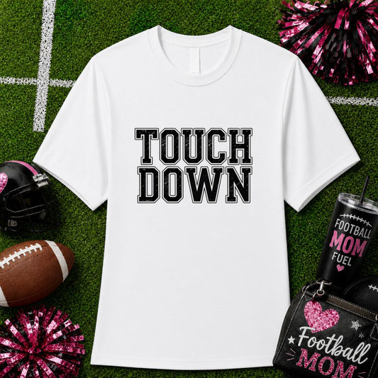 FOOTBALL MOM Distressed Text – Football Mom DTF Transfer – by Ink Rush – Premade Transfers – Football Mom, Sports Apparel