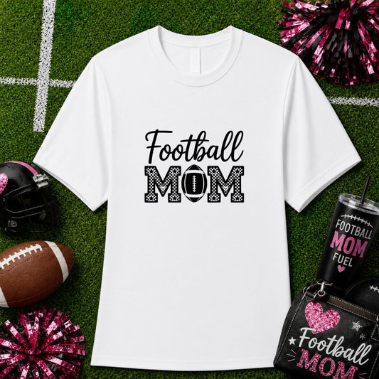 FOOTBALL MOM – Football DTF Transfer – by Ink Rush – Premade Transfers – Football Mom, Sports DTF