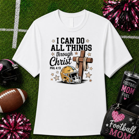 FOOTBALL MOM – Football Game Day DTF Transfer – by Ink Rush – Premade Transfers – Football Mom, Sports Apparel