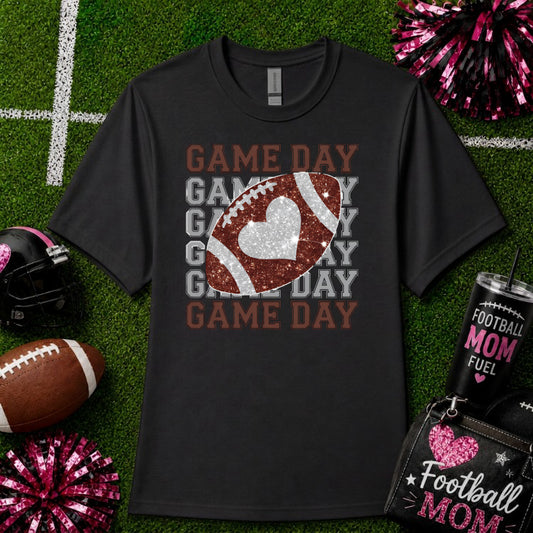 FOOTBALL MOM – Game Day DTF Transfer – by Ink Rush – Premade Transfers – Football Mom, Sports Apparel