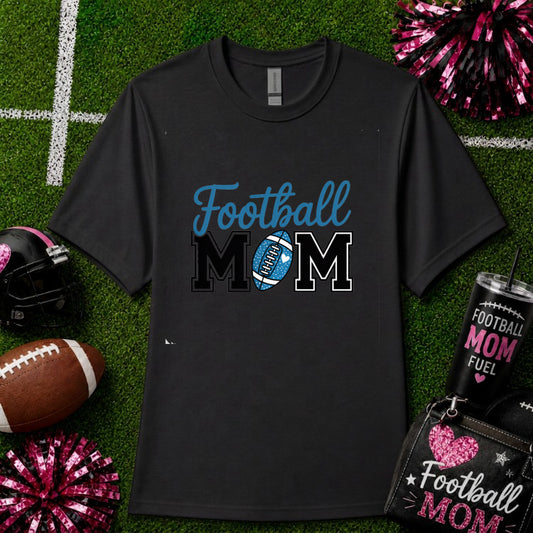 Football Mom Heart – Game Day DTF Transfer – by Ink Rush – Premade Transfers – Football Mom, Sports Apparel
