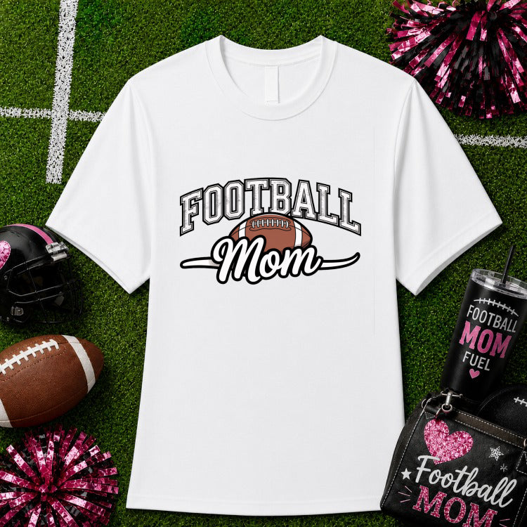Football Mom Helmet – Football DTF Transfer – by Ink Rush – Premade Transfers – Football Mom, Sports