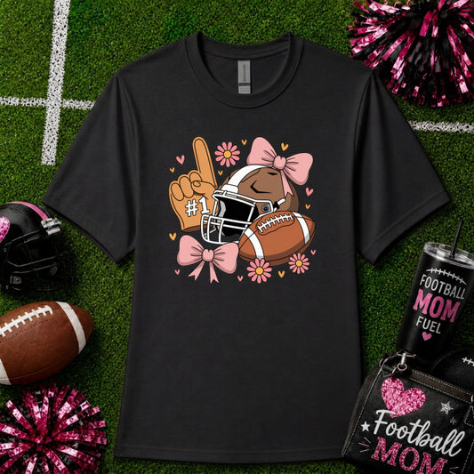 Football Mom Leopard Print – Game Day DTF Transfer – by Ink Rush – Premade Transfers – Football Mom, Sports Apparel