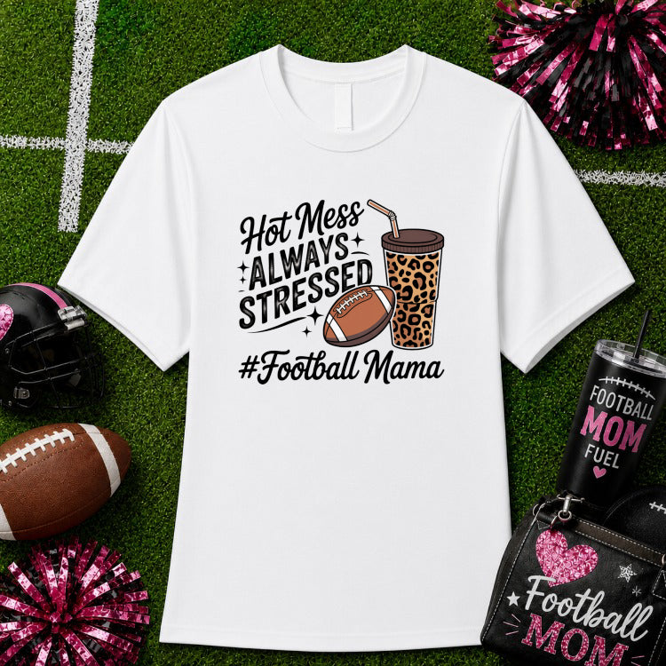 FOOTBALL MOM – Sports DTF Transfer – by Ink Rush – Premade Transfers – Football Mom, Sports