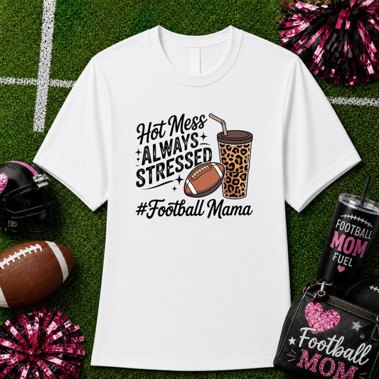 FOOTBALL MOM – Sports DTF Transfer – by Ink Rush – Premade Transfers – Football Mom, Sports
