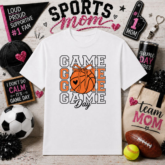 GAME DAY BEST MOM EVER – Sports Mom DTF Transfer – by Ink Rush – Premade Transfers – Sports Mom, Gameday