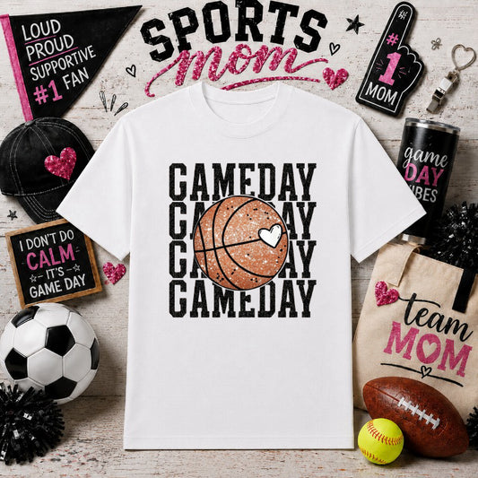 Game Day Sports Mom – Gameday DTF Transfer – by Ink Rush – Premade Transfers – Sports Mom, Gameday