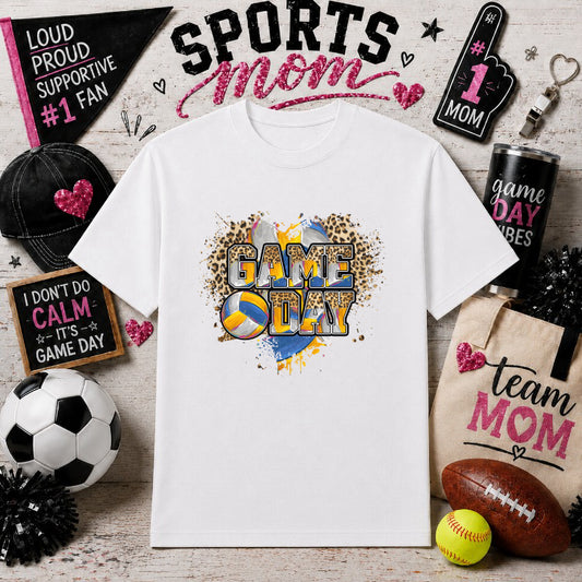 GAME DAY VOLLEYBALL – Sports Mom DTF Transfer – by Ink Rush – Premade Transfers – Sports Mom, DTF Transfers