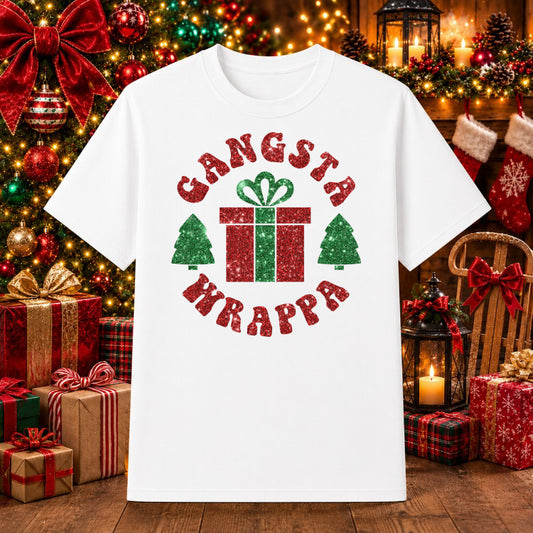 Gangsta Wrappa – Christmas DTF Transfer – by Ink Rush – Premade Transfers – DTF Transfers, Christmas